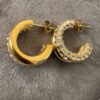 18k Gold plated on stainless steel semi hoops 2 layer Antitarnish earring - Image 2