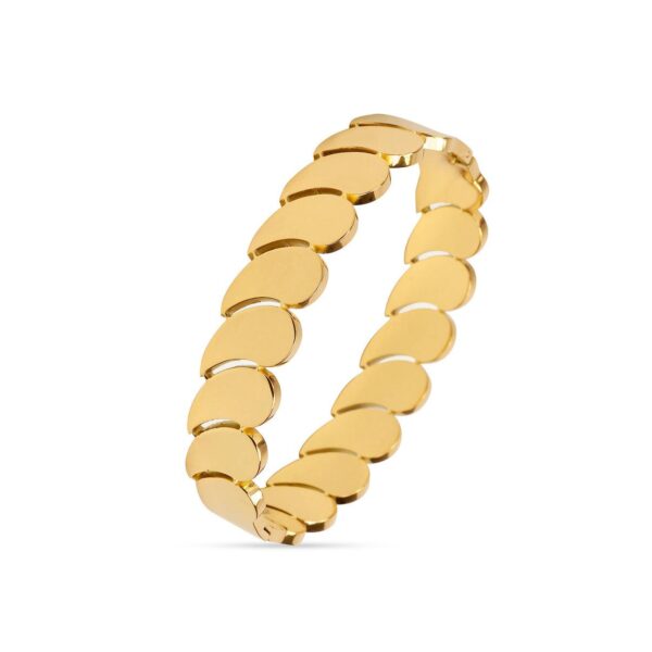 18k gold plated closed tear drop Antitarnish stainless steel bracelet - Image 6
