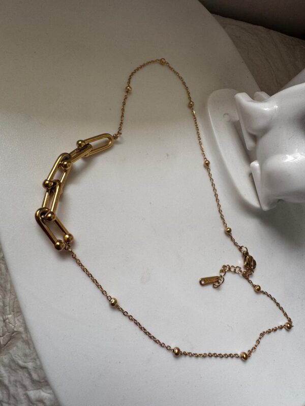 18k gold plated on Stainless Steel Anti Tarnish Tiffany inspired necklace - Image 3