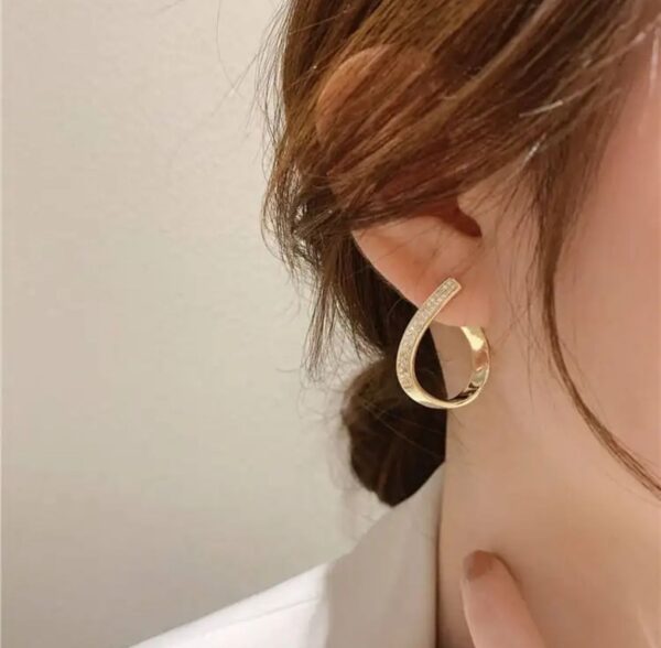 6 shape golden stud stone earrings - Image 3