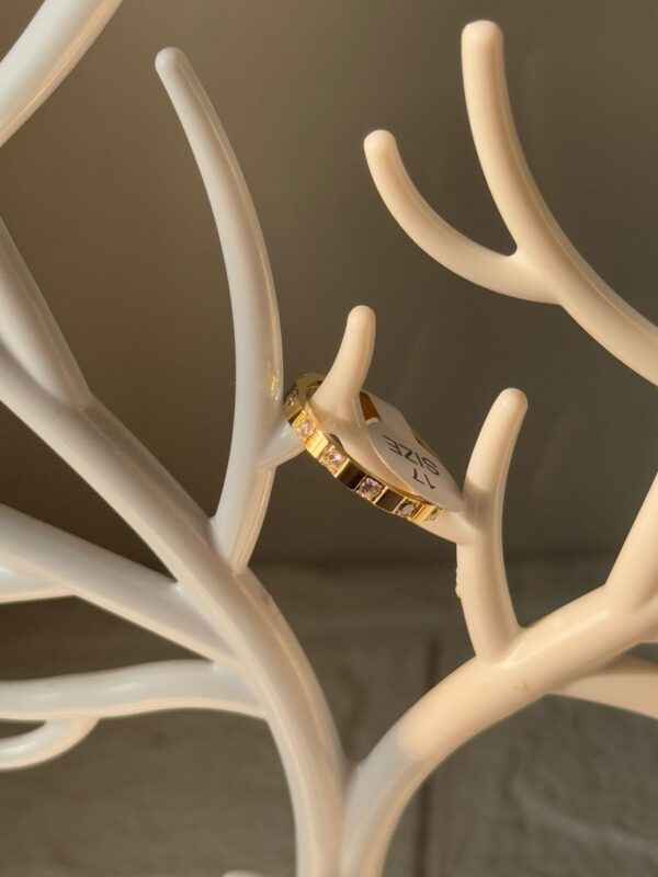 18k gold plated on stainless steel minimal ring waterproof(5) - Image 2