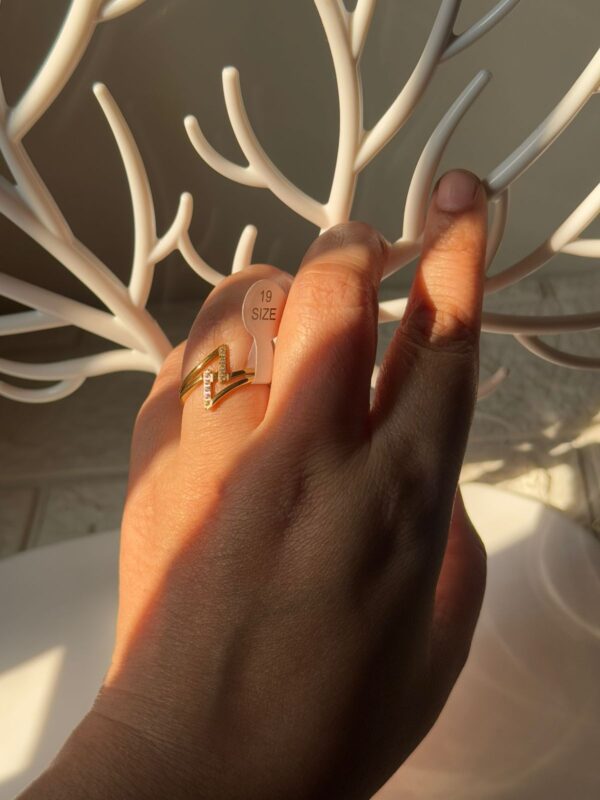 18k gold plated on stainless steel minimal ring waterproof(19) - Image 2