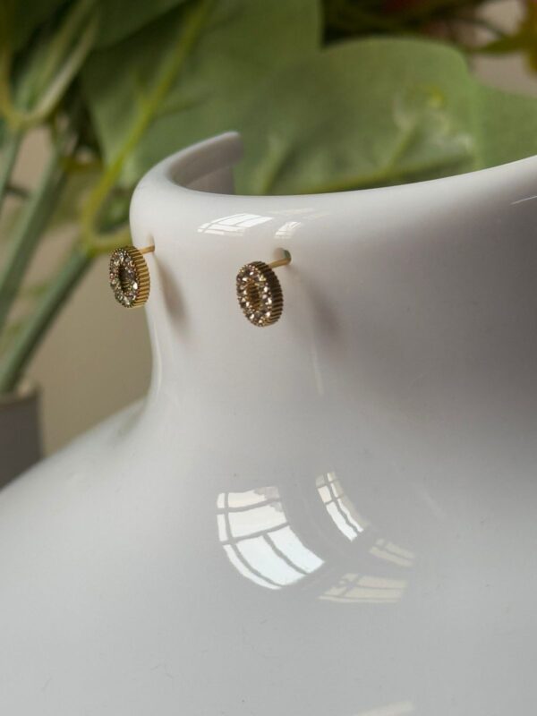 18k Gold plated on stainless steel micro Antitarnish stud - Image 4