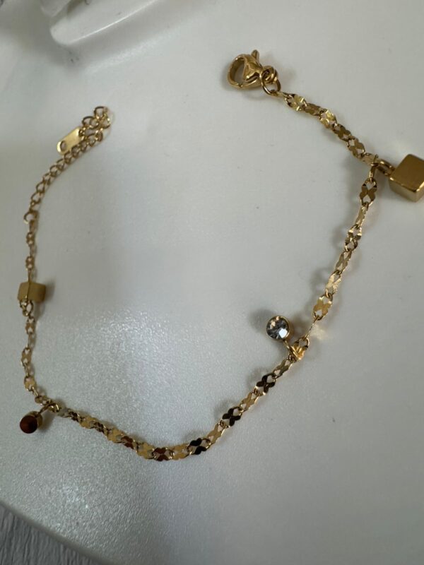 Antitarnish premium quality stainless steel Invisible Mini bar chain bracelet - Image 4