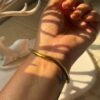 18K gold plated on 316L stainless steel Snake cuff - Image 4