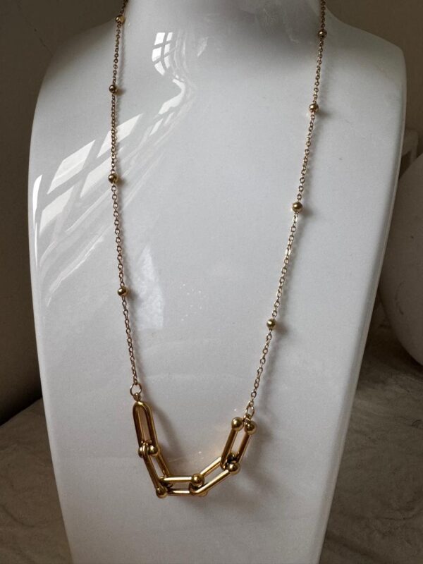 18k gold plated on Stainless Steel Anti Tarnish Tiffany inspired necklace - Image 4