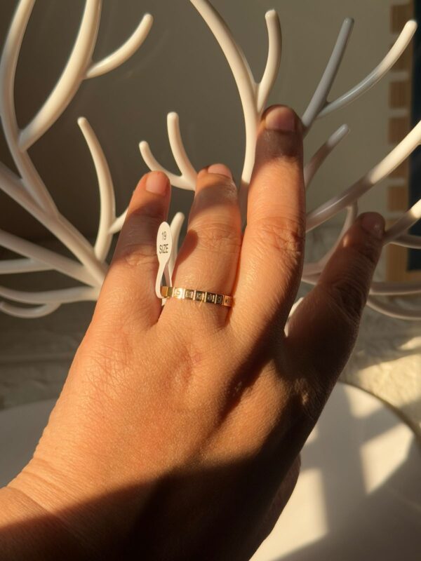 18k gold plated on stainless steel minimal ring waterproof(10) - Image 3