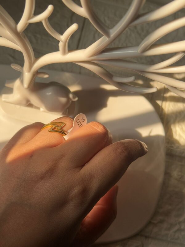 18k gold plated on stainless steel minimal ring waterproof(19) - Image 3