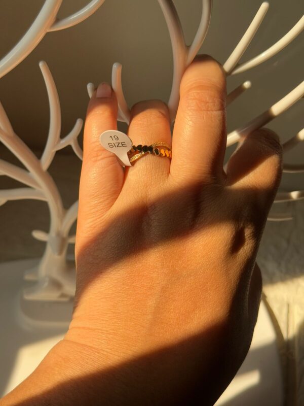 18k gold plated on stainless steel minimal ring waterproof(20) - Image 2
