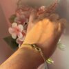 18k gold plated on stainless steel infinity two layer chain bracelet(For medium to large wrist) - Image 4