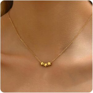 18k gold plated on Stainless Steel Anti Tarnish mini star size necklace