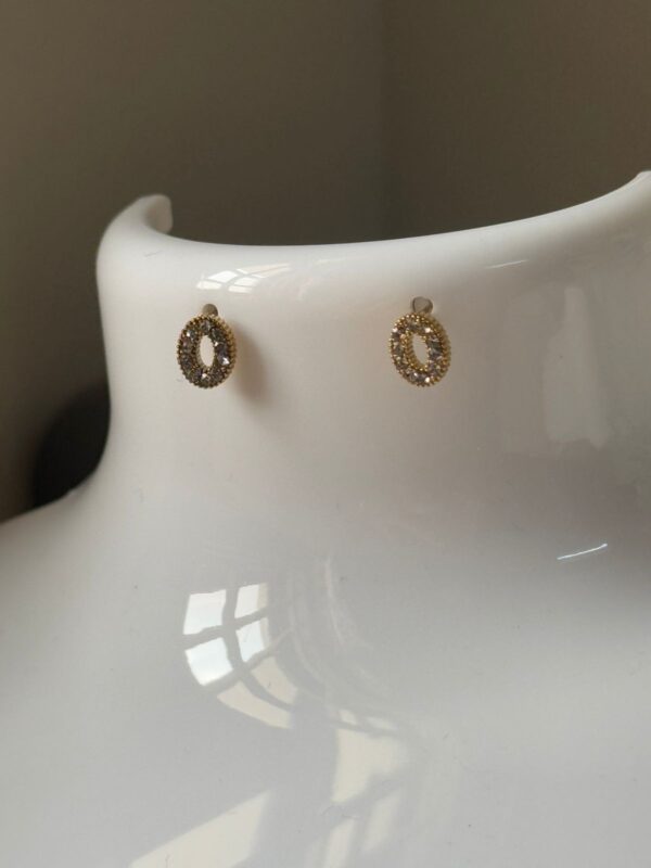 18k Gold plated on stainless steel micro Antitarnish stud - Image 5