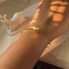 18K gold plated on 316L stainless steel Snake cuff - Image 5
