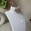 18k Gold plated on stainless steel semi hoops 2 layer Antitarnish earring - Image 4
