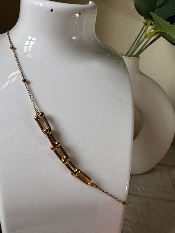 18k gold plated on Stainless Steel Anti Tarnish Tiffany inspired necklace - Image 5