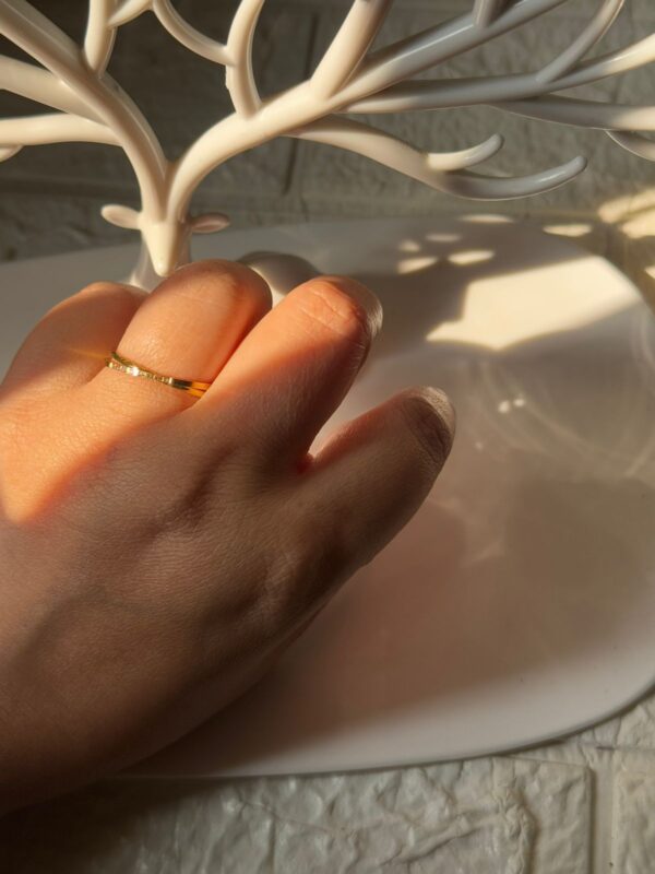 18k gold plated on stainless steel minimal ring waterproof(18) - Image 4