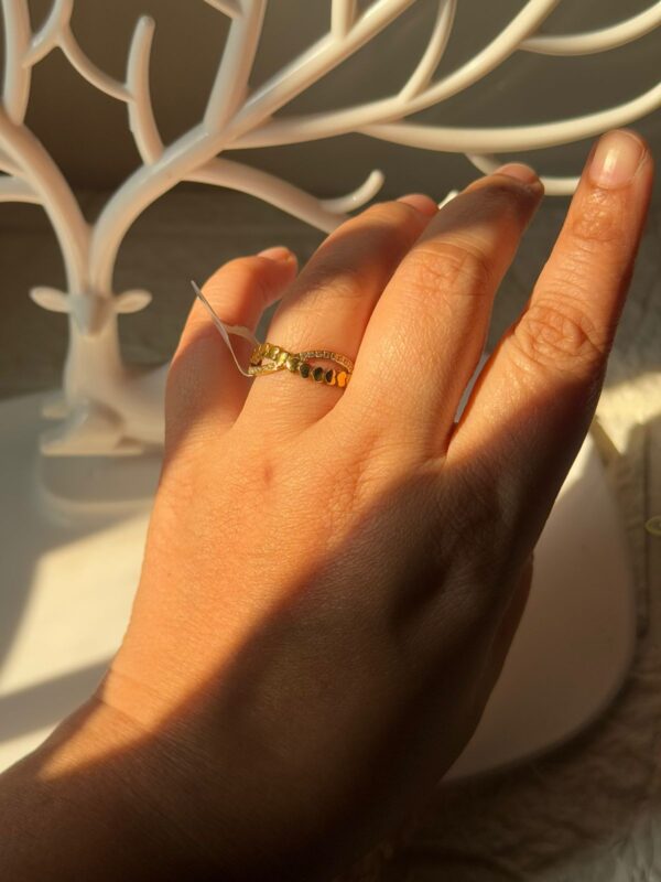 18k gold plated on stainless steel minimal ring waterproof(20) - Image 3