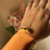 18K gold plated on 316L stainless steel Snake cuff - Image 6
