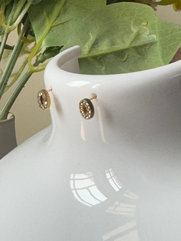 18k Gold plated on stainless steel micro Antitarnish stud - Image 6