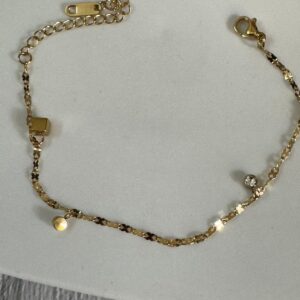 Antitarnish premium quality stainless steel Invisible Mini bar chain bracelet