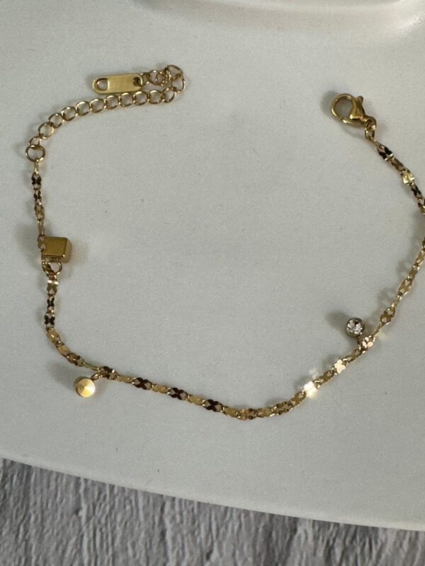 Antitarnish premium quality stainless steel Invisible Mini bar chain bracelet