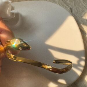 18K gold plated on 316L stainless steel Snake cuff