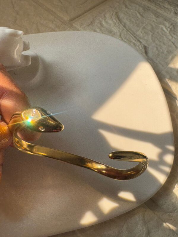 18K gold plated on 316L stainless steel Snake cuff