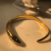 18K gold plated on 316L stainless steel Snake cuff - Image 8