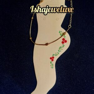 Anti Tarnish Titanium steel 18k gold plated Anklet 1