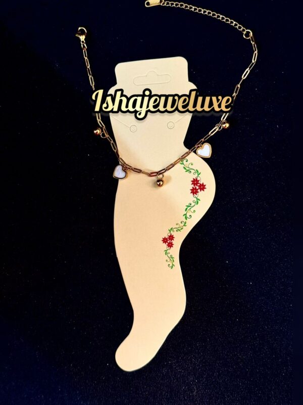 Anti Tarnish Titanium steel 18k gold plated Anklet 9