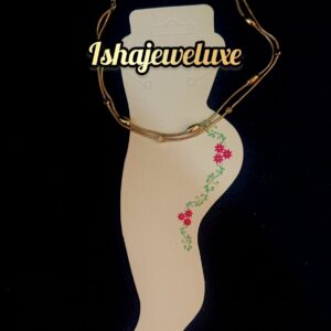 Anti Tarnish Titanium steel 18k gold plated Anklet 3