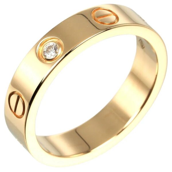 18k gold plated on stainless steel Cartier ring waterproof