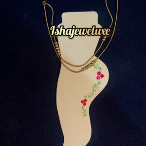 Anti Tarnish Titanium steel 18k gold plated Anklet 4