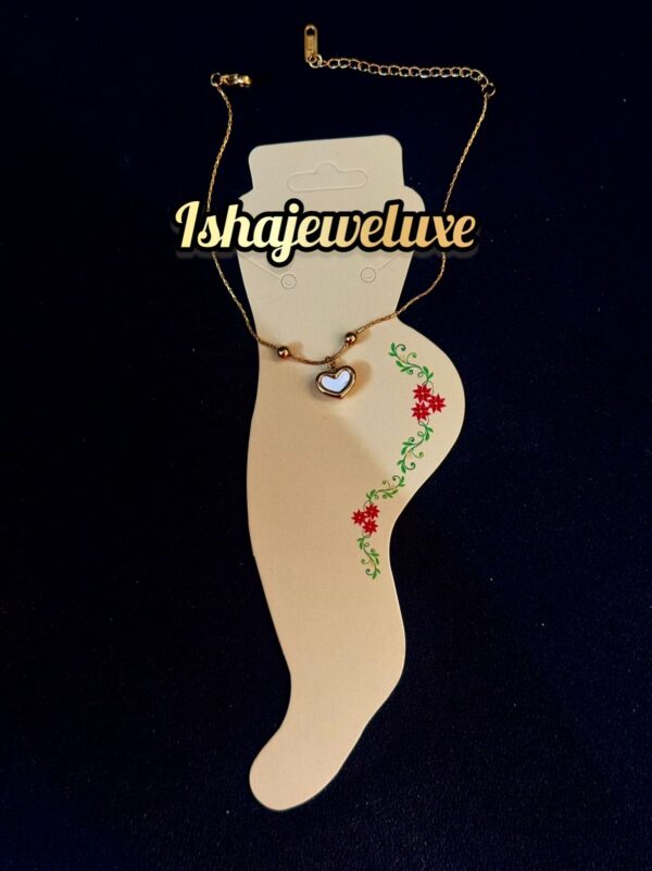 Anti Tarnish Titanium steel 18k gold plated Anklet 5