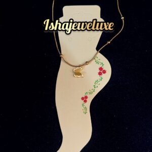 Anti Tarnish Titanium steel 18k gold plated Anklet 6