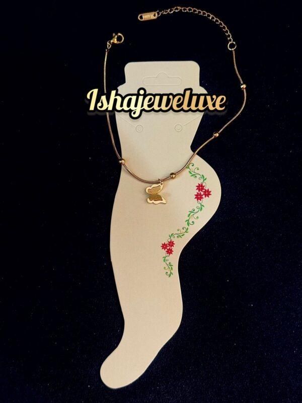 Anti Tarnish Titanium steel 18k gold plated Anklet 6