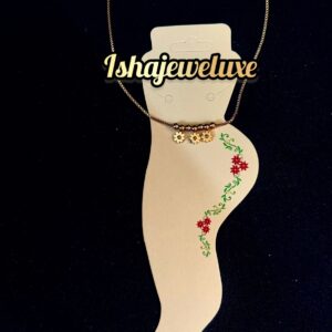 Anti Tarnish Titanium steel 18k gold plated Anklet 7
