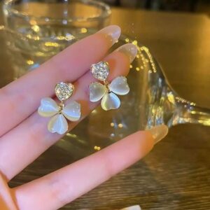 Heart shape flower sandal Korean fashion earrings