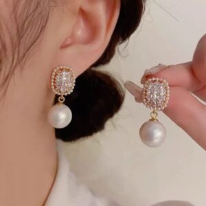 korean style Exquisite gold plated geometric earring