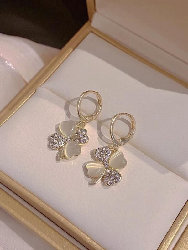 Sandal flower hoops Korean fashion earrings - Image 3
