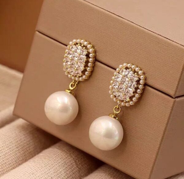 korean style Exquisite gold plated geometric earring - Image 2