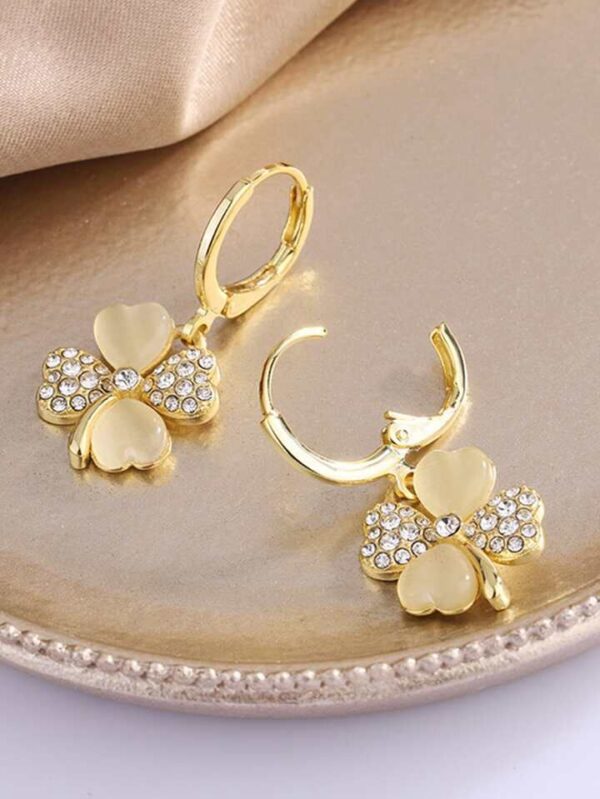 Sandal flower hoops Korean fashion earrings - Image 4