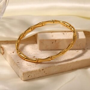 Full bamboo 18k Gold plated Antitarnish trending bracelet
