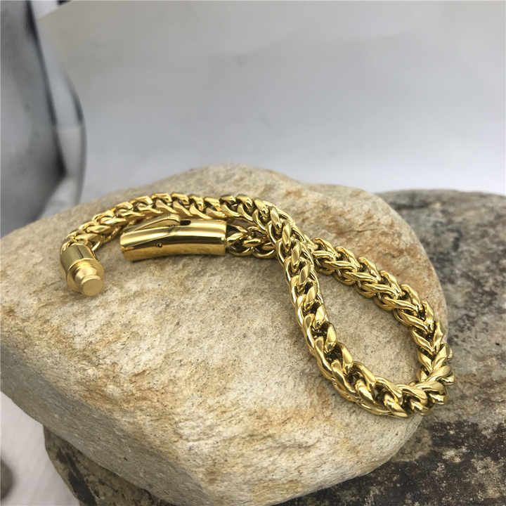 Men's 18k gold plated on stainless steel, Anti tarnish chain Bracelet - Image 7