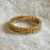 Unisex Greek ring Gold plated on Stainless Steel Rings Antitarnish Model 6 ,SIZE 9