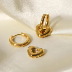 Heartshift Hoops 18k Gold plated on stainless steel Antitarnish
