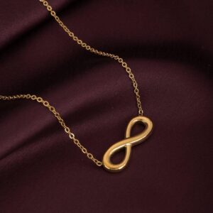 Infinity model 18K gold plated on Stainless Steel Anti Tarnish necklace