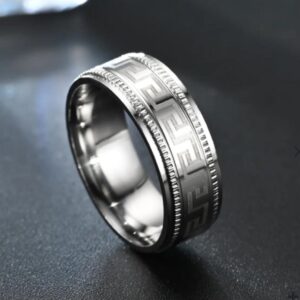 Titanium /SS Steel men's Rings Antitarnish Model 2, SIZE 9