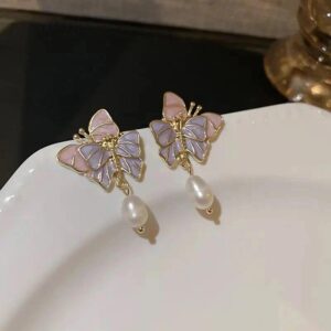 MultiLayer colour butterfly Korean earrings