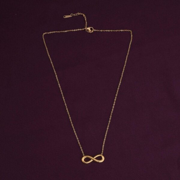 Infinity model 18K gold plated on Stainless Steel Anti Tarnish necklace - Image 6